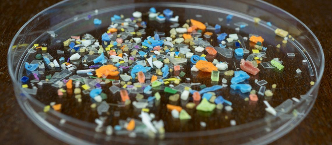 Detail of micro plastic particles that cannot be recycled.